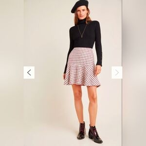Anthropologie Maeve Bobbie tweed flounced skirt